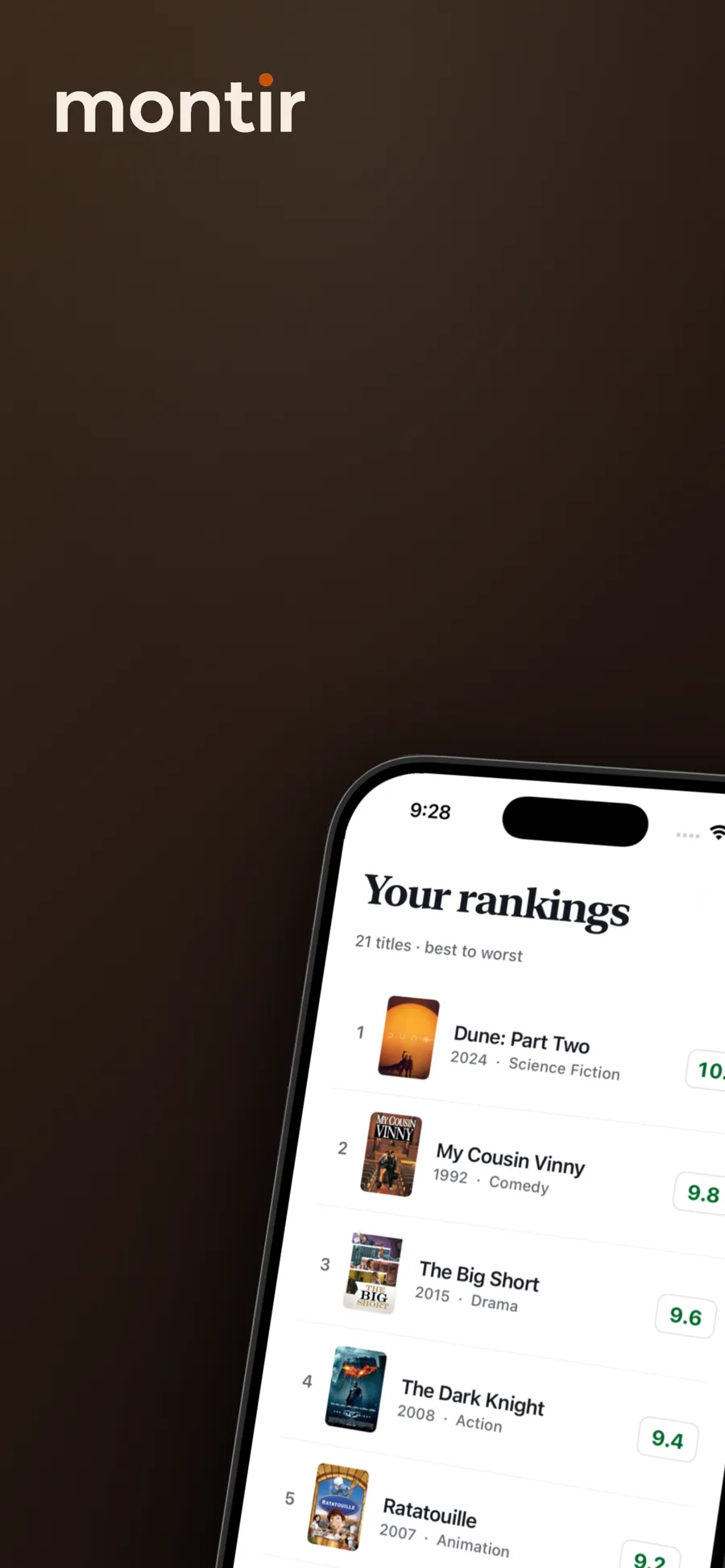Montir social film and TV ranking app